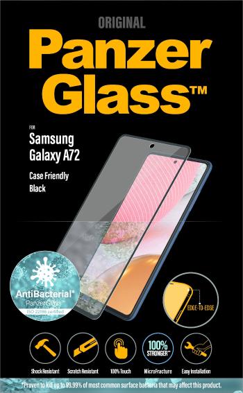 PANZERGLASS PRE SAMSUNG GALAXY A72, TVRDENE SKLO CASE FRIENDLY AB CIERNA 7255