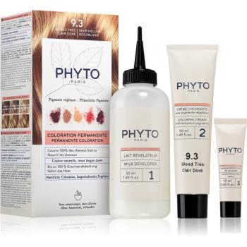 Phyto Color farba na vlasy s rastlinnými extraktmi odtieň 9.3 Very Light Golden Blonde 3 ks