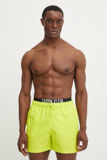 Plavkové šortky Calvin Klein žltá farba, KM0KM01093