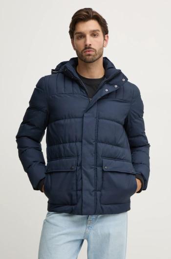 Bunda Geox pánska, tmavomodrá farba, zimná, M4628U-T3141-F9130