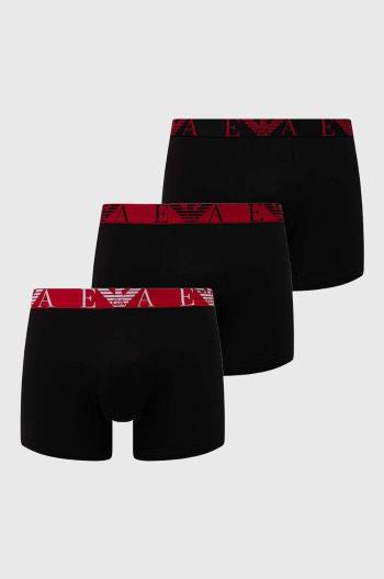 Boxerky Emporio Armani Underwear 3-pak pánske, čierna farba, 111473 4F715