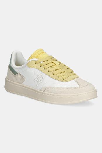 Tenisky Tommy Hilfiger TH HERITAGE SNEAKER dámske, béžová farba, FW0FW08643
