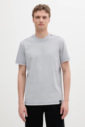 Bavlnené tričko Calvin Klein Jeans pánske, melanžová, J30J327267