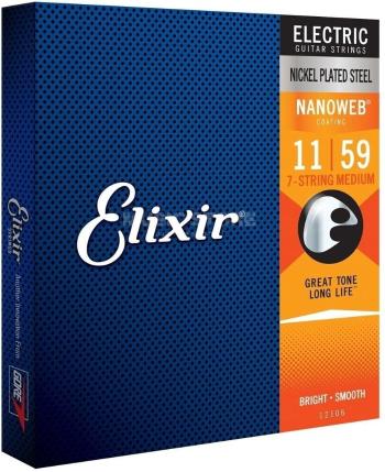 Elixir Nanoweb 12106 Medium 7-String Struny pre elektrickú gitaru