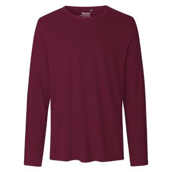 Neutral Pánske tričko s dlhým rukávom z organickej Fairtrade bavlny - Bordeaux | XL