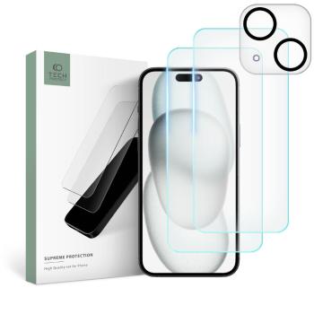 TECH-PROTECT SUPREME SET Sada ochranných skiel pre Apple iPhone 15 Pro Max