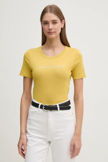 Bavlnené tričko United Colors of Benetton dámske, červená farba, 3GA2E16A2