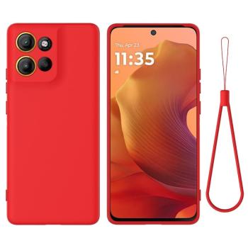 RUBBER Ochranný kryt pre Motorola Moto G15 / G15 Power červený