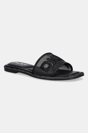 Šľapky Dkny Badin Logo dámske, čierna farba, K1565205