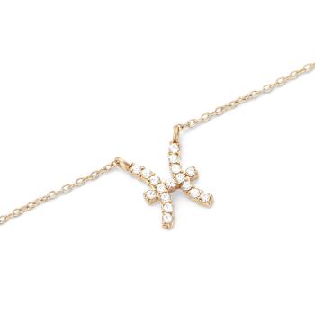 Daniel Wellington Štýlový pozlátený náhrdelník znamenia Ryby Crystal Zodiac DW00400930