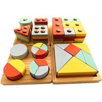 Skladačka sada 4 ks puzzle a hlavolamy (EN1043)