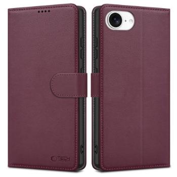 Tech-Protect Wallet knižkové puzdro na iPhone 16e, mulberry