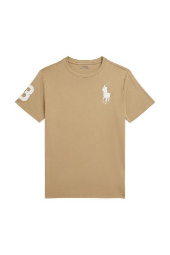 Bavlnené tričko Polo Ralph Lauren béžová farba, 323832907068