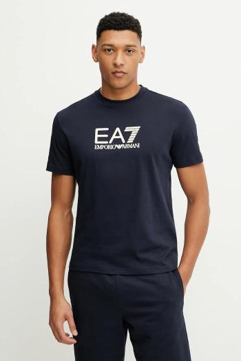 Bavlnené tričko EA7 Emporio Armani pánske, s potlačou, AF10375.7M000224