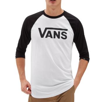 Pánske Tričko VANS CLASSIC RAGLAN White/Black - L