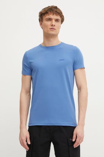 Tričko Calvin Klein pánske, fialová farba, jednofarebné, K10K112724