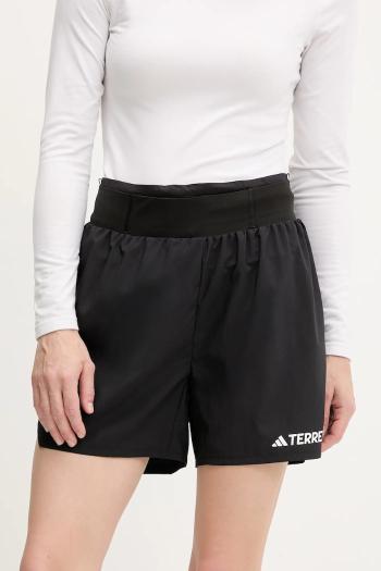 Športové krátke nohavice adidas TERREX Xperior čierna farba, s potlačou, vysoký pás, JF1255