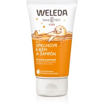 Weleda Kids Šťastný pomaranč sprchový krém a šampón pre deti 2 v 1 150 ml