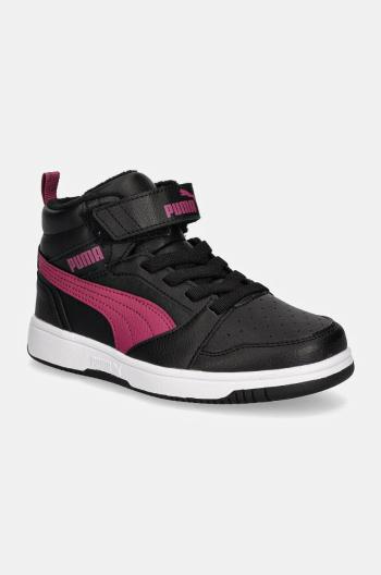 Detské tenisky Puma Rebound V6 Mid WTR AC+ PS čierna farba, 307979