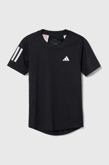 Detské tričko adidas Performance B CLUB 3STR TEE čierna farba, s potlačou, HR4229