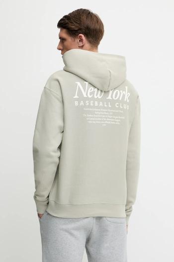 Mikina 47 brand MLB New York Yankees béžová farba, s kapucňou, jednofarebná, BB017PMGVUJ656847F5