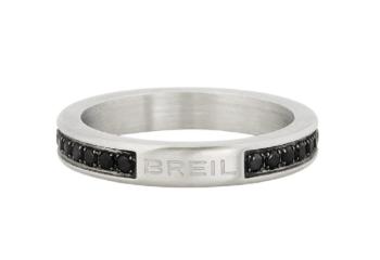 BREIL Štýlový oceľový prsteň so zirkónmi Light Row TJ336 62 mm
