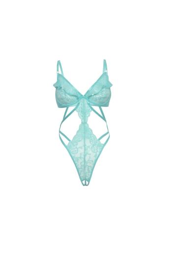 Tyrkysové open-bra body Hannah