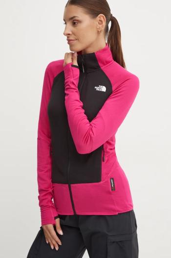 Športová mikina The North Face Bolt Polartec ružová farba, vzorovaná, NF0A825KROM1