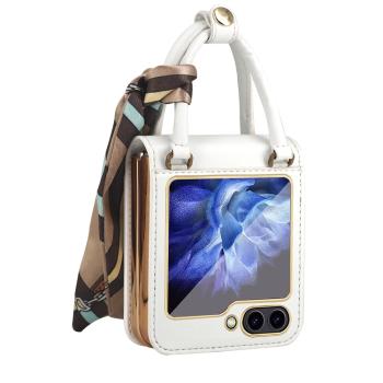 GKK HANDBAG Ochranný obal Samsung Galaxy Z Flip5 5G biely