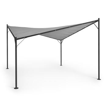 Blumfeldt Sombra, pergola, kompletná sada, 4 x 4 m, polyesterová strecha, sivá