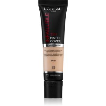 L’Oréal Paris Infallible 32H Matte Cover dlhotrvajúci zmatňujúci make-up SPF 25 odtieň 25 (Cool Undertone) 30 ml