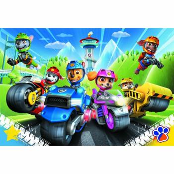 Puzzle Labková patrola na motorkách Paw patrol 100 dielikov, 41x27,5 cm, v krabici 29x19x4 cm