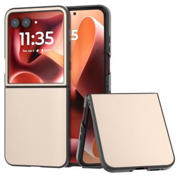 LEATHER Ochranný kryt pre Motorola Razr 60 Ultra béžový