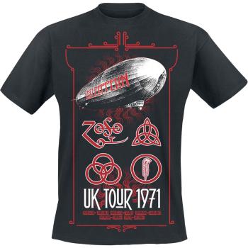 Led Zeppelin tričko UK Tour '71.  one_size