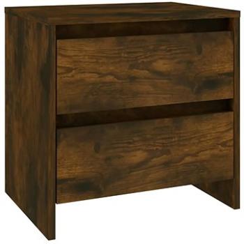 SHUMEE Nočný stolík dymový dub 45 × 34,5 × 44,5 cm drevotrieska, 813038