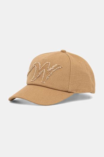 Čiapka Weekend Max Mara RUGIADA béžová farba, s nášivkou, 2525576054600