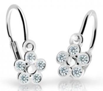 Cutie Diamonds Detské náušnice z bieleho zlata Kvety s briliantmi DC2744-10-10-X-2