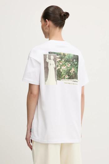 Bavlnené tričko Vans dámske, biela farba, VN000MCGWHT1