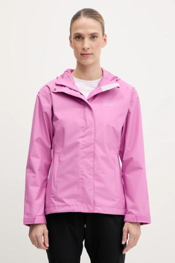 Nepremokavá bunda Helly Hansen Seven dámska, fialová farba, 62066