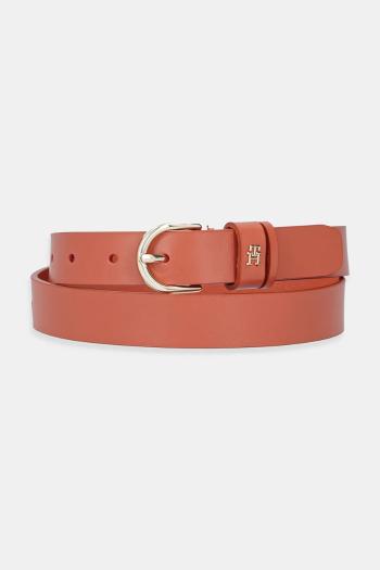 Kožený opasok Tommy Hilfiger béžová farba, AW0AW16836