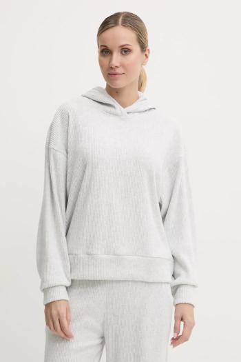 Mikina s kapucňou Abercrombie & Fitch šedá farba, s kapucňou, melanžová, KI152-4215