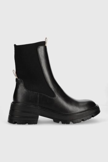 Topánky chelsea Pepe Jeans SODA PLUS dámske, čierna farba, na plochom podpätku, PLS50489