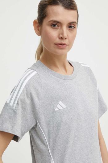 Tričko adidas Performance Tiro24 dámske, šedá farba, IR9355