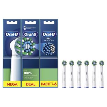 Oral B Náhradné kefkové hlavice Cross Action White EB50 6 ks