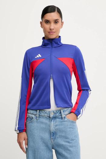Mikina adidas Tiro modrá farba, vzorovaná, JW6814