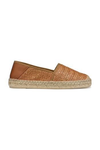 Espadrilky Geox D LAMPEDUSA hnedá farba, D46V0A 02MLM C5006