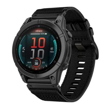 CANVAS Vymeniteľný remienok pre Garmin Fenix E 47mm čierny