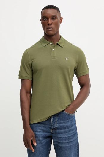Bavlnené polo tričko United Colors of Benetton ružová farba, jednofarebné, 3089J3179