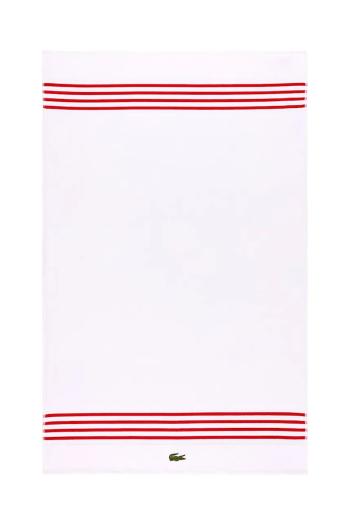 Bavlnený uterák Lacoste LCOURTLI Rouge 90 x 150 cm biela farba
