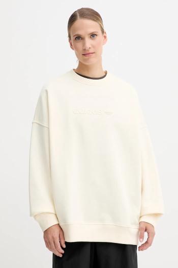 Mikina adidas Originals Essentials béžová farba, jednofarebná, JW1016